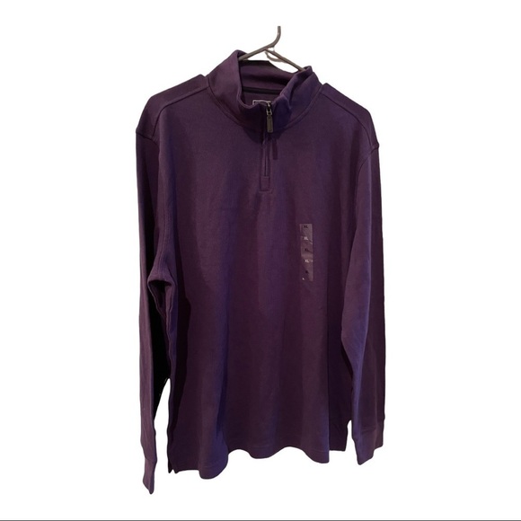 𝅺club room Ls French rib in dark fig - Picture 2 of 9